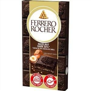 טבלת שוקולד פררו רושר מריר