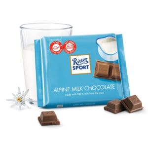 100 גרם Ritter שוקולד חלב אלפיני