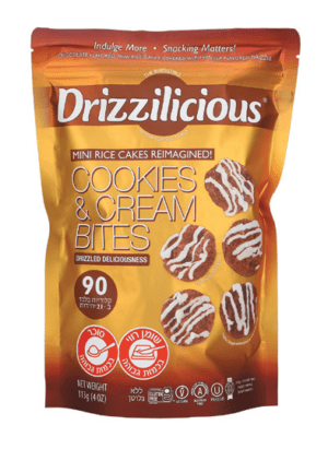 Drizzilicious מיני פריכיות אורז סמורס בזיגוג בטעם שוקולד