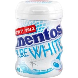 Mentos Pure White בטעם מנטה ללא סוכר