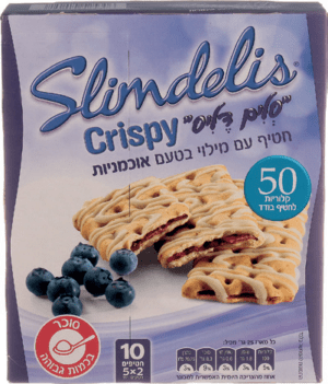 מארז סלים דליס קריספי אוכמניות 125 גרם