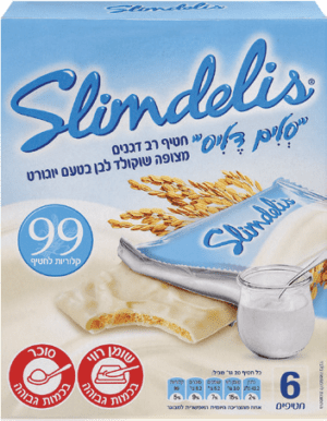 מארז סלים דליס שוקולד לבן בטעם יוגורט מארז 6 יח'