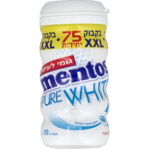 מנטוס Pure White XXL בקבוק 150 גרם מנטה מתוקה