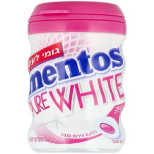 מנטוס Pure White בקבוק 60 גרם פירות מנטה