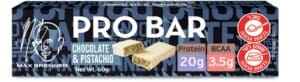 מקס ברנר PRO BAR חטיף חלבון שוקולד לבן ופיסטוק