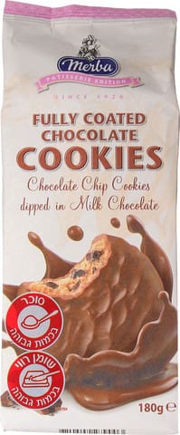 מרבה פטיסרי עוגיות שוקולד צ'יפס מצופות 49%