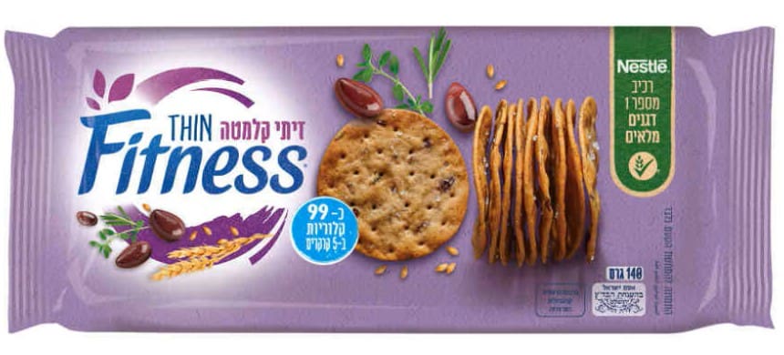 קרקרים דקים פיטנס זיתי קלמטה - Image 2