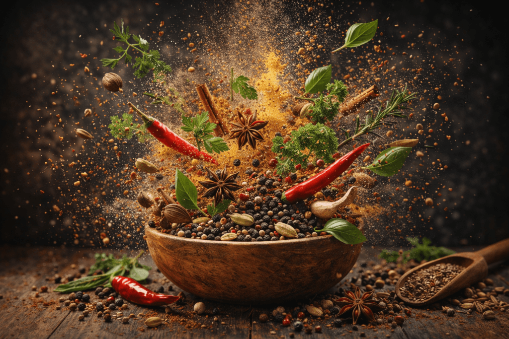 תבלינים שלמים ועשבי תיבול