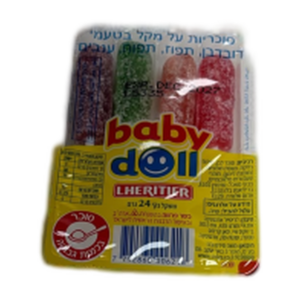 ממתק מקלות Baby Doll בטעמי פירות 24 גרם