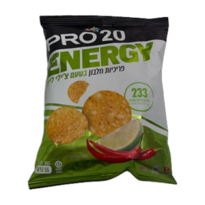 פריכיות חלבון בטעם צ׳ילי ליים PRO20 אנרג׳י 55 גרם
